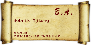 Bobrik Ajtony névjegykártya